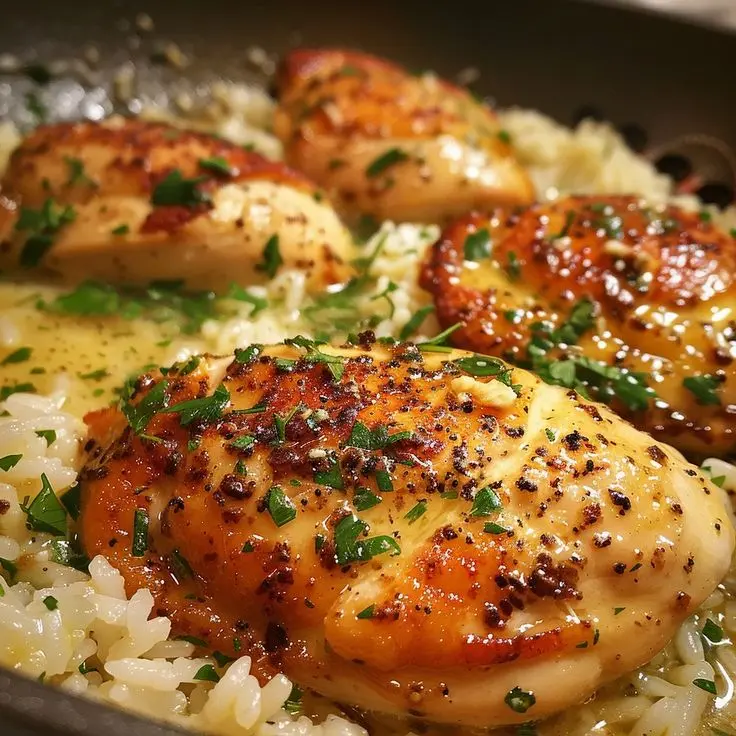 Cooking rice in chicken broth